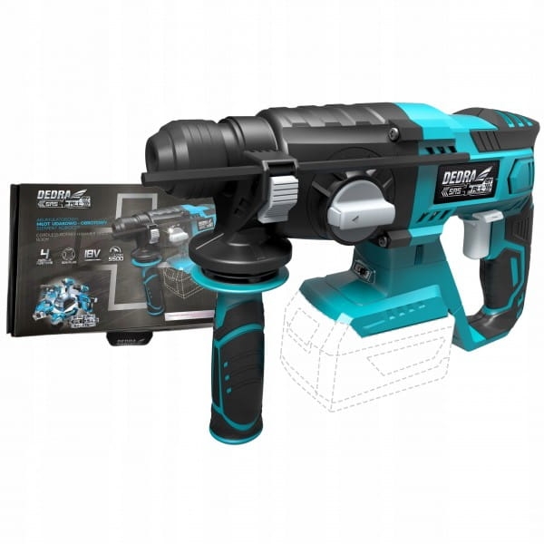 DEDRA MŁOTOWIERTARKA UDAROWA AKUMULATOROWA MŁOT 18V 1,8J SAS+ALL DED7048