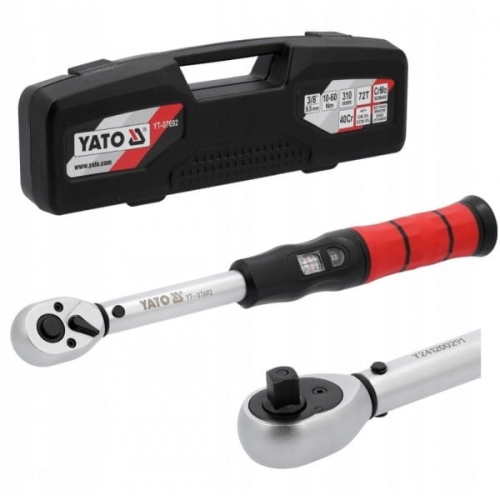 YATO KLUCZ DYNAMOMETRYCZNY 3/8" Z OKNEM NASTAWCZYM10-60NM CERTYFIKAT