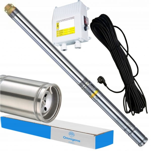 OMNIGENA 3T46 1,1KW POMPA GŁĘBINOWA 3" 3120L/H 230V PUSZKA ROZ +KABEL 20 M