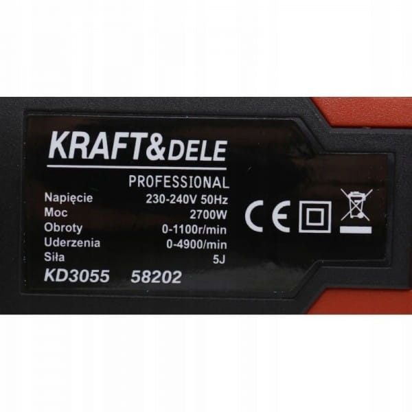 MŁOT UDAROWY MŁOTOWIERTARKA WIERTARKA 2700W KD3055