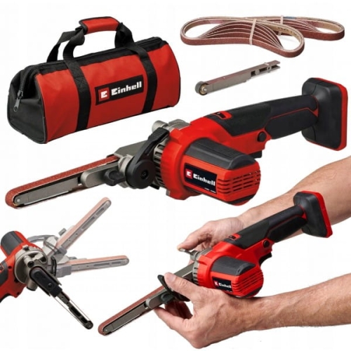 EINHELL AKUMULATOROWA SZLIFIERKA TAŚMOWA TE-BF 18 LI-SOLO 18V TORBA + TAŚMY