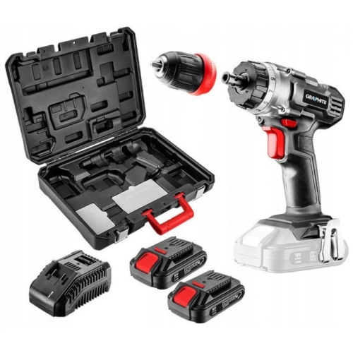 WIERTARKO WKRĘTARKA aku 2x2Ah WALIZKA GRAPHITE E+
