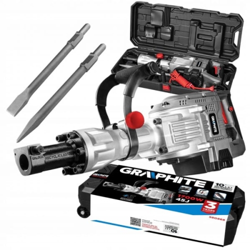 GRAPHITE MŁOT WYBURZENIOWY 45J HEX 30MM 1700W