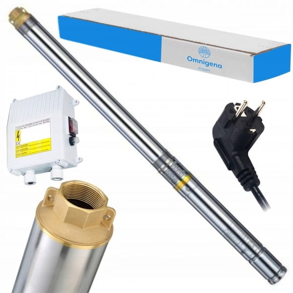 OMNIGENA POMPA GŁĘBINOWA 3T46 1100W 230V + PUSZKA ROZRUCHOWA KABEL 1,5M