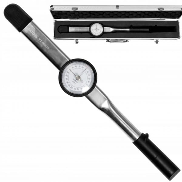 YATO KLUCZ DYNAMOMETRYCZNY ZE STALI 1/2" 0-200NM ZEGAROWY WALIZKA YT-07835