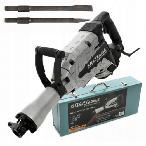 MŁOT WYBURZENIOWY UDAROWY 3200W 65J KŁUJĄCY +DŁUTO PRZECINAK WALIZKA KD1545