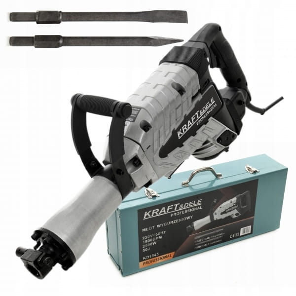 MŁOT WYBURZENIOWY UDAROWY 3200W 65J KŁUJĄCY +DŁUTO PRZECINAK WALIZKA KD1545