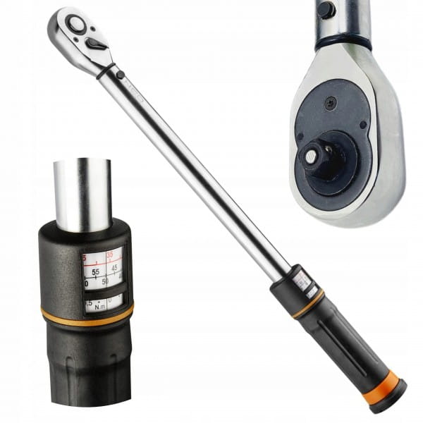 NEO KLUCZ DYNAMOMETRYCZNY 3/8 20-100 NM 420MM 45 ZĘBÓW ZE STALI CRV 08-824