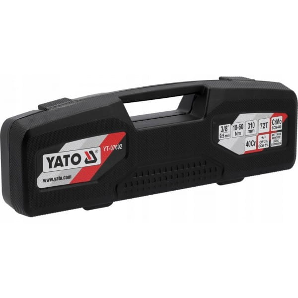 YATO KLUCZ DYNAMOMETRYCZNY 3/8" Z OKNEM NASTAWCZYM10-60NM CERTYFIKAT