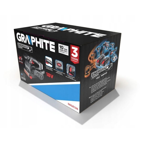 GRAPHITE SZLIFIERKA TAŚMOWA AKU ENERGY 18V 58GE136