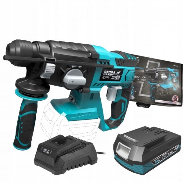 DEDRA MŁOTOWIERTARKA UDAROWA 18V 1,8J SAS+ALL +2AH