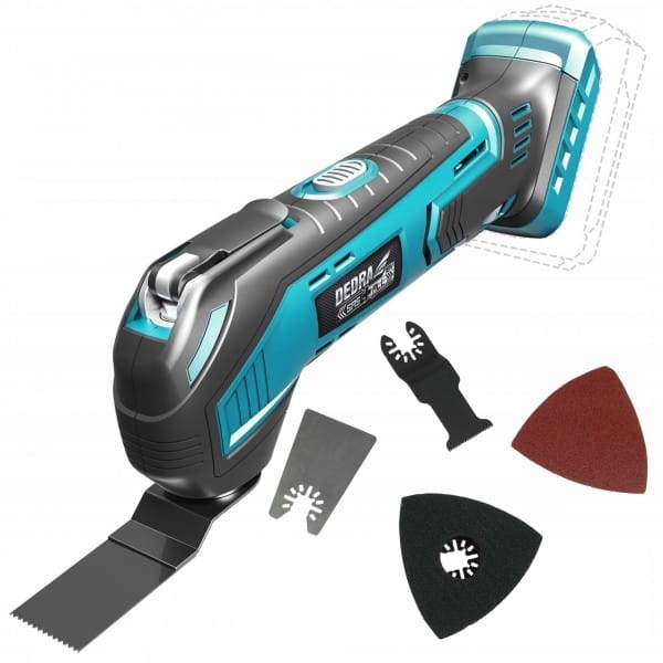 DEDRA URZĄDZENIE WIELOFUNKCYJNE SZLIFIERKA18V MULTITOOL DED7059 REGULACJA