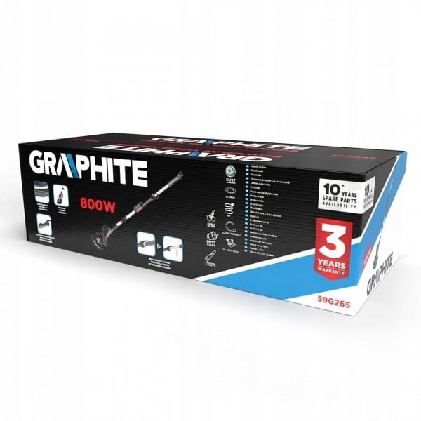 GRAPHITE SZLIFIERKA DO GIPSU ŻYRAFA 215MM 800W LED