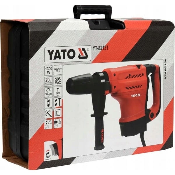 YATO MŁOT UDAROWY OBROTOWY SDS MAX 20J 1300W DO KUCIA WIERCENIA YT-82131