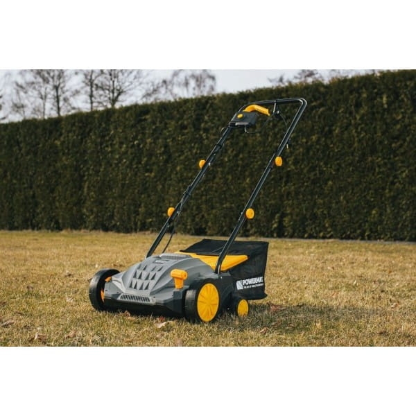 AERATOR WERTYKULATOR ELEKTRYCZNY Z KOSZEM 3W1 2550W WAŁKI 38CM +PRZEDŁUŻACZ