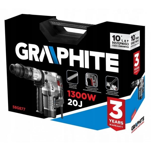 GRAPHITE MŁOT WYBURZENIOWY SDS MAX 1300W 58G877