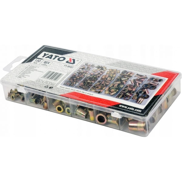 YATO ZESTAW KOMPLET NITOWNICA RĘCZNA +NITONAKRĘTKI M3-M12 150 SZT. YT-36128