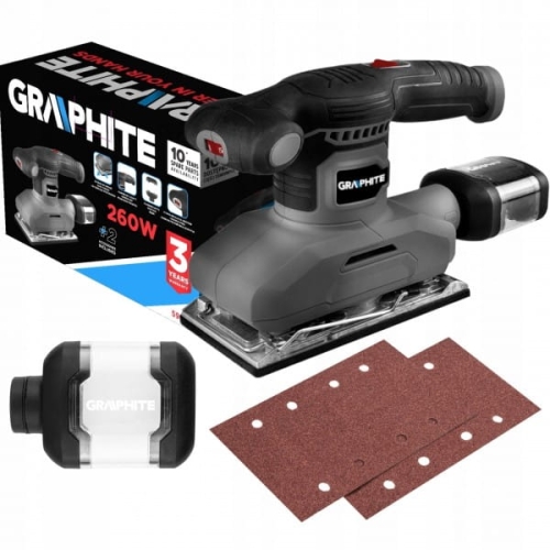 GRAPHITE SZLIFIERKA OSCYLACYJNA 260W 90X187MM