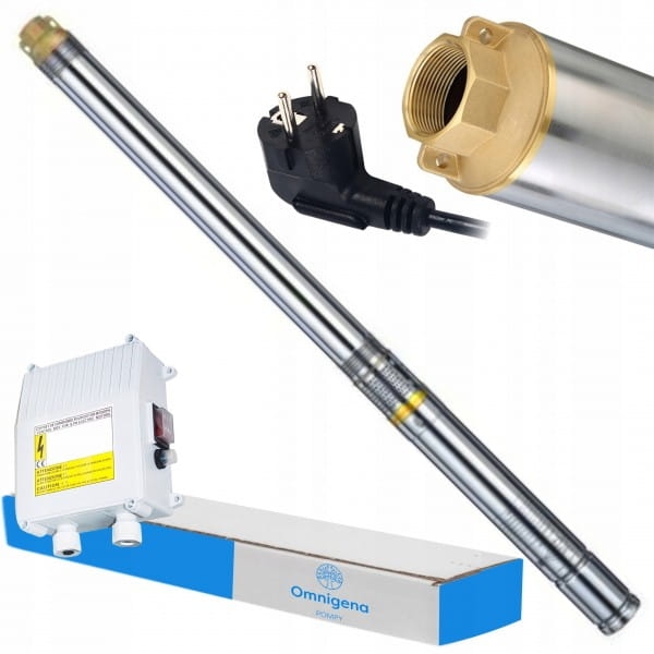 OMNIGENA POMPA GŁĘBINOWA 3T46 1100W 230V + PUSZKA ROZRUCHOWA KABEL 1,5M