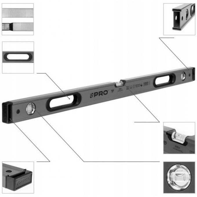POZIOMICE ZESTAW HEAVY DUTY PRO900 5szt 80-180cm