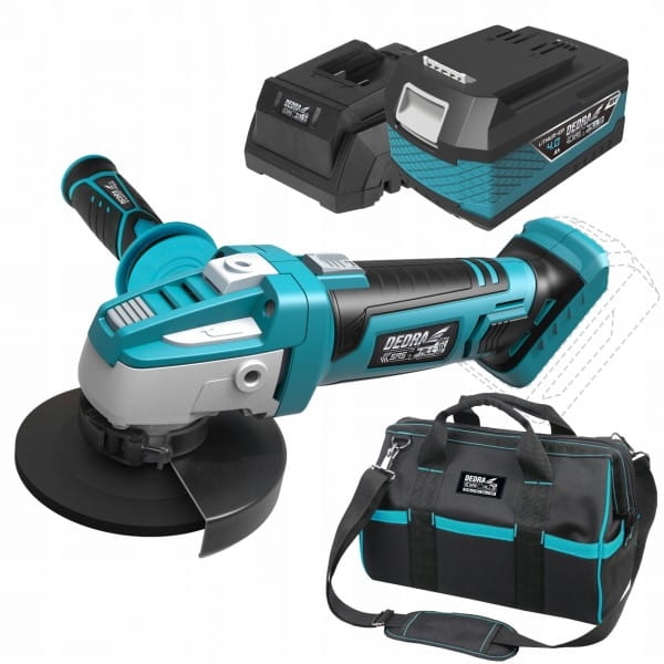 DEDRA DED7011 ZESTAW SZLIFIERKA AKUMULATOROWA +ŁADOWARKA +4AH +TORBA