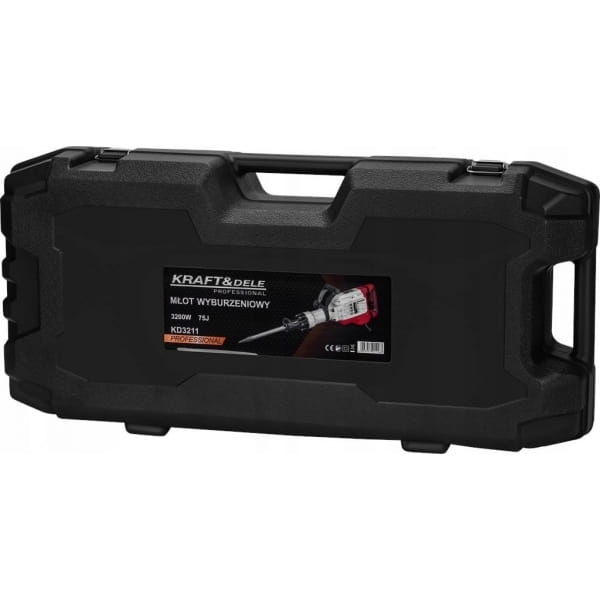 MŁOT WYBURZENIOWY 3200W 75J HEX-GAN WALIZKA +2X DŁUTA KRAFT&amp;DELE KD3211