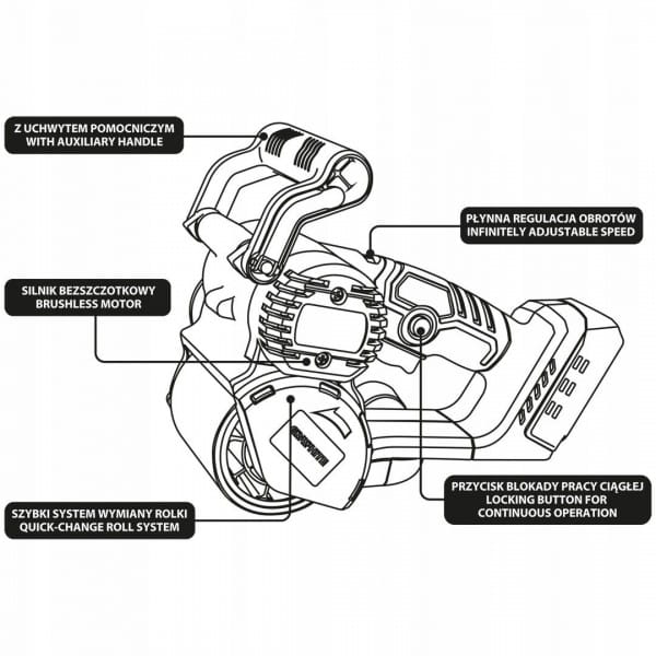 GRAPHITE SATYNIARKA AKUMULATOROWA ENERGY+ 18V 58GE137 BEZSZCZOTKOWA