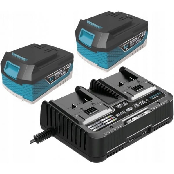 ŁADOWARKA DEDRA AKUMULATOR 2 stanowiska 18V 2x5Ah