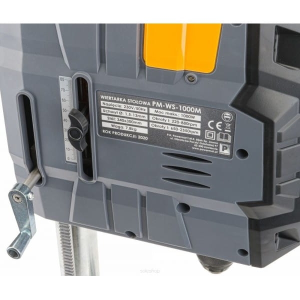WIERTARKA STOŁOWA SŁUPOWA KOLUMNOWA 1000W LASER LCD+ IMADŁO POWERMAT