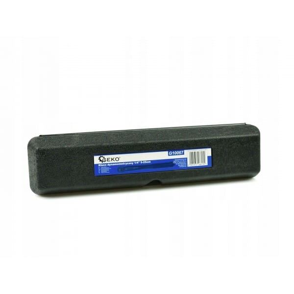 GEKO KLUCZ DYNAMOMETRYCZNY 1/4" 5-25NM BLACK HD 270MM WALIZKA G10067