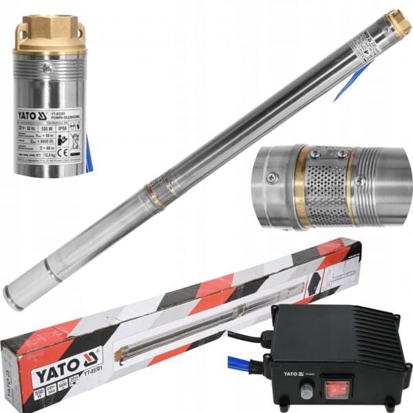 YATO POMPA GŁĘBINOWA DO STUDNI DO WODY CZYSTEJ 550W 80M YT-85301