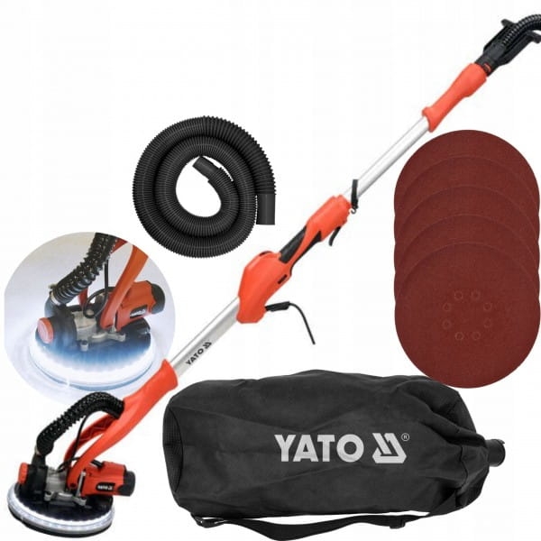 YATO SZLIFIERKA DO GIPSU GŁĄDZI ŻYRAFA 810W LED Z ODKURZACZEM WYSIĘGNIK