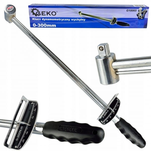 GEKO KLUCZ DYNAMOMETRYCZNY WYCHYLNY 0-300NM G10065