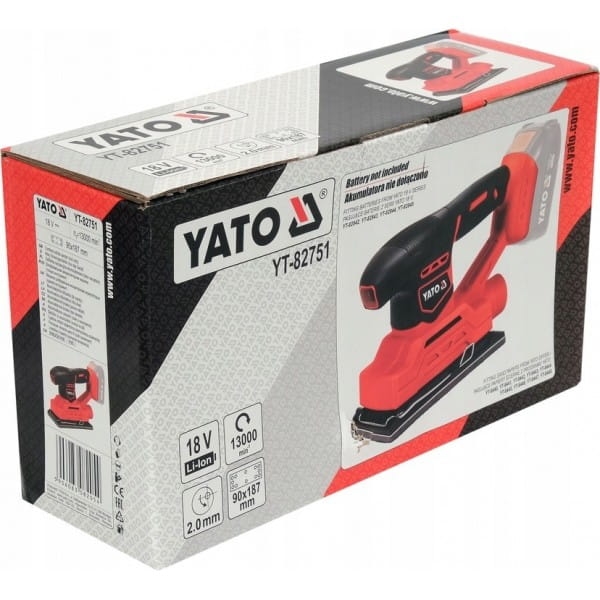 YATO SZLIFIERKA OSCYLACYJNA 18V 90X187MM YT-82751