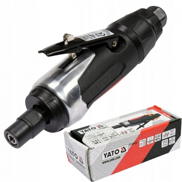 YATO SZLIFIERKA PROSTA PNEUMATYCZNA 6MM 1/4" REGULACJA PRĘDKOŚCI YT-09632