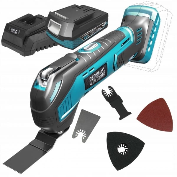 DEDRA DED7059 URZĄDZENIE WIELOFUNKCYJNE MULTITOOL AKU 18V +ŁADOWARKA +2AH