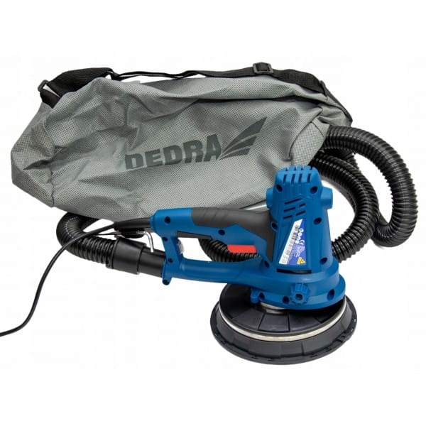 DED7764 DEDRA SZLIFIERKA ZACIERACZKA 750W DO GIPSU GŁADZI LED TARCZA 180MM