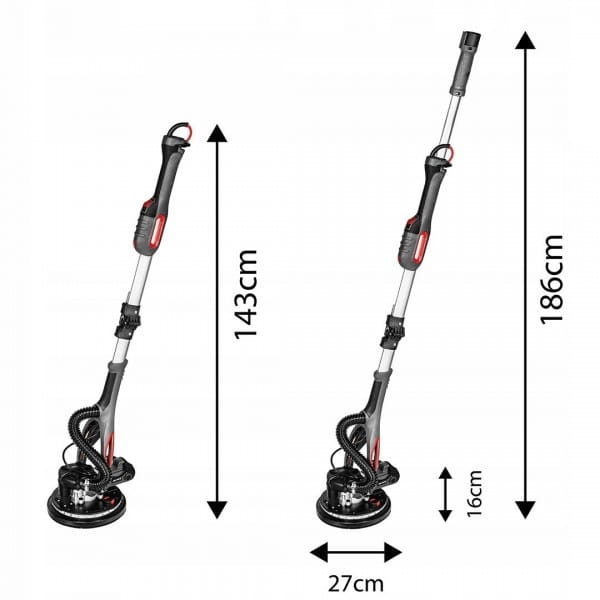 GRAPHITE SZLIFIERKA DO GIPSU ŻYRAFA 215MM 800W LED