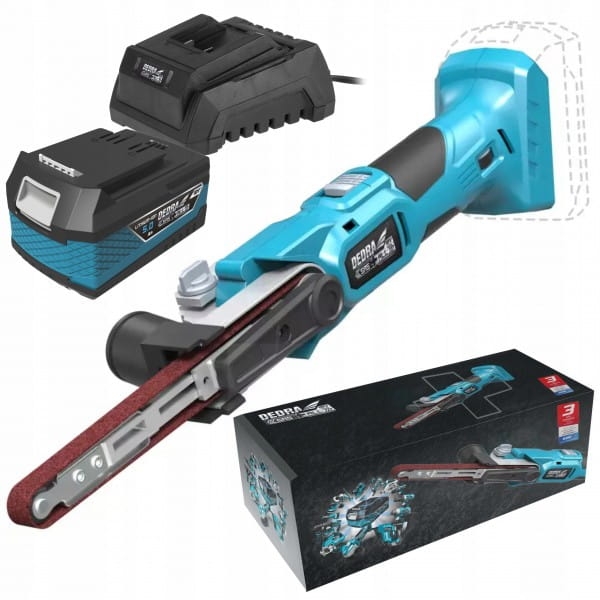 DEDRA DED6917 PILNIK TAŚMOWY SZLIFIERKA AKUMULATOROWA 457MM X 13MM 18V +5AH