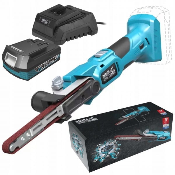 DEDRA DED6917 PILNIK TAŚMOWY SZLIFIERKA AKUMULATOROWA 457MM X 13MM 18V +2AH