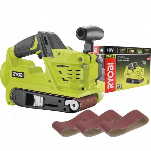 RYOBI SZLIFIERKA TAŚMOWA AKUMULATOROWA 18V R18BS-0 ONE+ WOREK NA PYŁ TAŚMY