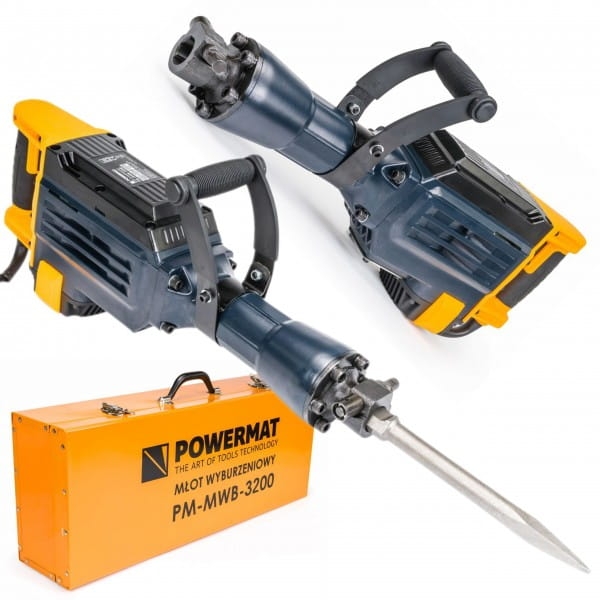 POWERMAT MŁOT UDAROWY WYBURZENIOWY HEX SDS 3200W 50J WALIZKA PM-MWB-3200