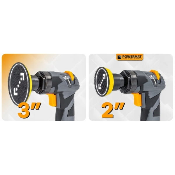 SZLIFIERKA MIMOŚRODOWA POLERKA PNEUMATYCZNA KĄTOWA 1/4" 6BAR 2PADY 50/75 MM