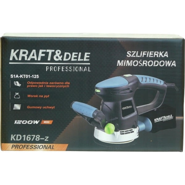 SZLIFIERKA POLERKA OSCYLACYJNA MIMOŚRODOWA ELEKTRYCZNA 1200W 125MM KD1678-Z