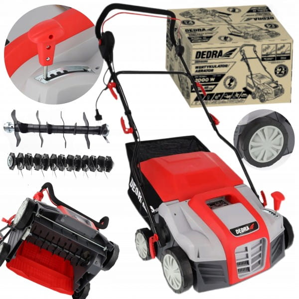 DEDRA WERTYKULATOR AERATOR ELEKTRYCZNY TRAWY 2000W 40CM KULTYWATOR DED8686