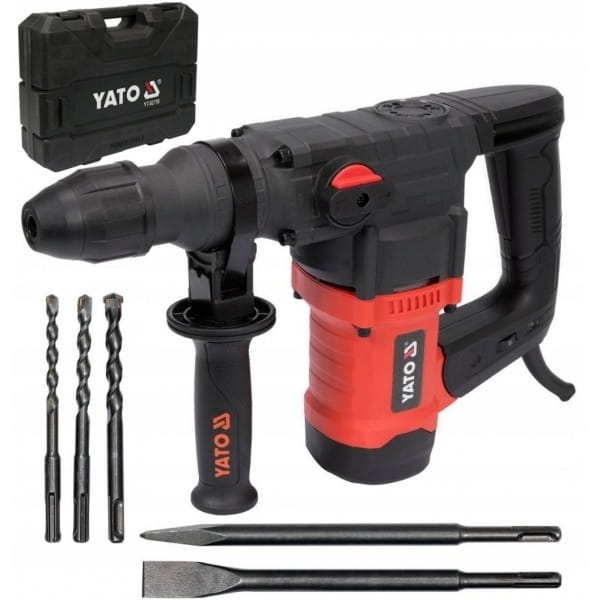 YATO MŁOT UDAROWY MŁOTOWIERTARKA SDS PLUS 1100W 4,5J 3 FUNKCJE + DŁUTA