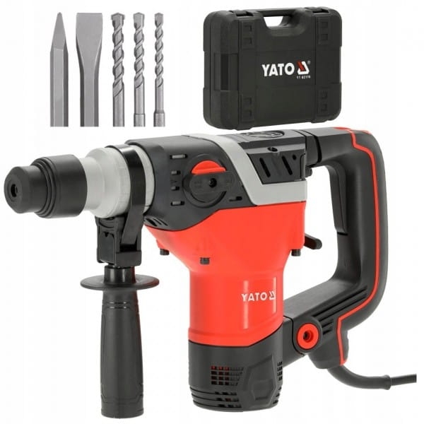 YATO MŁOT UDAROWY MŁOTOWIERTARKA SDS PLUS 1100W 4,5J 3 FUNKCJE + DŁUTA WALI
