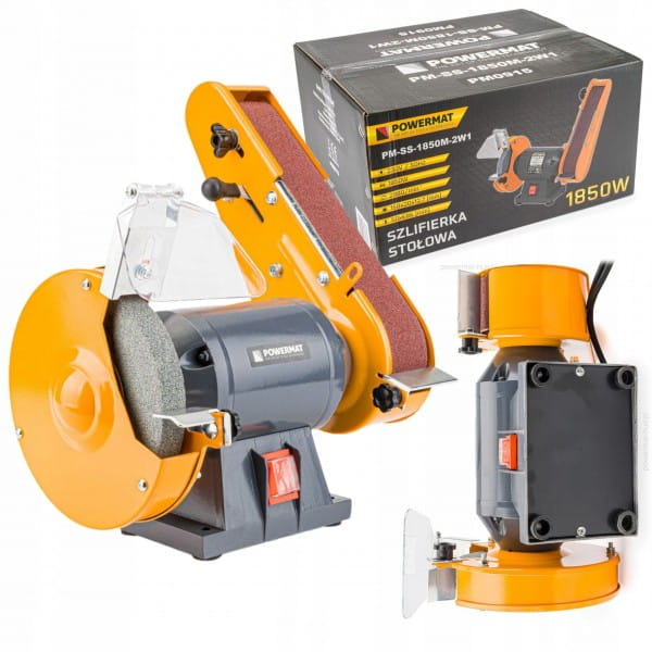 POWERMAT SZLIFIERKA STOŁOWA KAMIENIOWA TAŚMOWA 1850W PM-SS-1850M-2W1 TAŚMA