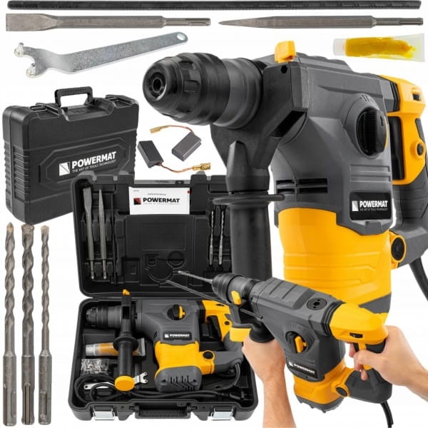 MŁOT UDAROWY MŁOTOWIERTARKA UDAR SDS+ 2600W 5,5J WALIZKA 3X WIERTŁO DŁUTA