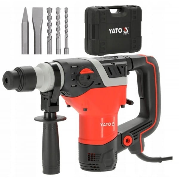 YATO MŁOT UDAROWY MŁOTOWIERTARKA SDS PLUS 1100W 4,5J 3 FUNKCJE + DŁUTA WALI